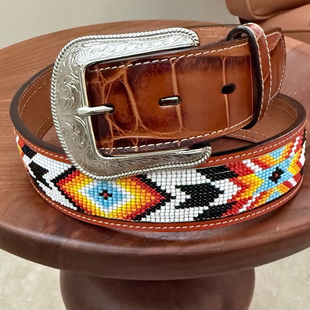 Unisex Colorful Beaded Belt, Size 32, NWT
